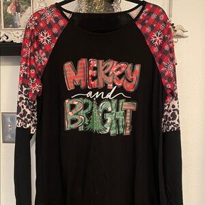 Amazon Black and Red Long Sleeve Tee
